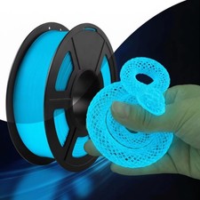 Filajoy3D 95A TPU 3D Printer Filament, Glow TPU Blue 250g picture