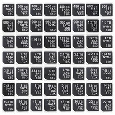 20PCS Capacity Sticker For DELL DXD9H X7K8W 14Gen 14th Hard Drive Tray Caddy picture