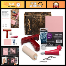 Block Printing Starter Kit - Ink, Brayer, Lino Handle, Cutters & Speedy-Carve picture