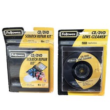 NIB Fellowes CD/DVD Scratch Repair Kit & CD/DVD Lens Cleaner Lot of 2 Packs picture