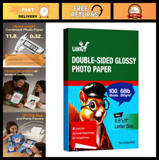 Thick Glossy Double-Sided Photo Paper 100 Sheets 8.5x11