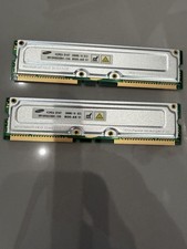 ~ 2x Samsung 256MB PC800 ECC RIMM Memory MR18R082GBN1-CK8 800-45 101 picture