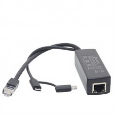 5V 3A 4A Gigabit PoE Splitter USB-C/Type-C + MicroUSB 802.3at PoE+ for Pi 5 20w picture