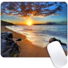 Beach Sunset Mouse pad Customized Mousepad Non-Slip Rubber Base Mouse Pads fo... picture