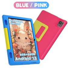 AEEZO Kids Tablet 10 inch Android 13 Tablets 6+64GB with Shockproof Blue ＆ Pink picture