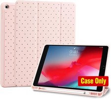 Case for iPad 10.2 Inch - Cute Polka Dot Design with Pencil Holder, Protective C picture