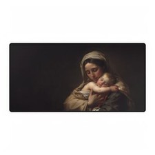 Mary with Jesus Child Renaissance Desk Mat Christian Faith Large Mouse Pad picture