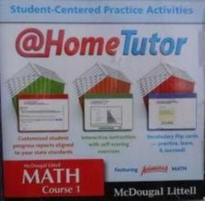 McDougal Littell Math Course 1 @HomeTutor PC MAC CD teaches home tutor program picture