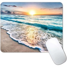 Beach Sunset Mouse Pad,Cute Mouse pad,Custom Small Mouse Pads with picture