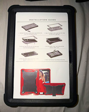 Shockproof Rugged iPad Case, Black Silicone/Gel/Rubber Cover w/ Stand  10.1 Inch picture