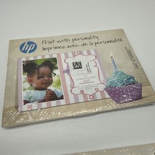 HP PRINT WITH PERSONALITY 2x PACK (10) 5x7” PHOTO PAPER 10 ENVELOPES SEALED picture