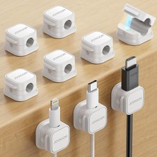 Compact 9 Pack Magnetic Cable Clips with No-Residue Adhesive - Modern Solution picture