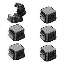 6 Pack Magnetic Cable Clips Cord Organizer Adhesive Wire Holder Desk picture
