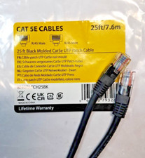 Startech.com Black Molded Cat5e UTP Patch Cable RJ45 Male 25ft picture