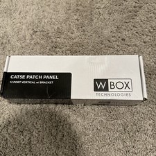 WBOX 0E-C5EPP12V Cat 5E Patch Panel 12 Port Vertical Mount W/ Bracket SHIPS FREE picture
