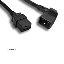 LOT 10pcs 6ft 12 AWG AC Power Cable Left Angled C20 to C19 20A/250V SJT PDU/UPS picture