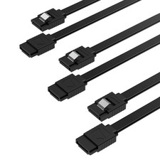 3 Pack SATA III 6 Gbit/s Straight Data Cable with Lock Latch for HDD/SSD/CD/DVD picture