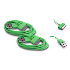 2X 10FT 30-PIN USB SYNC POWER CHARGER GREEN CABLE CONNECTOR IPHONE 4S IPOD IPAD picture