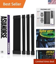 Upgraded 16AWG Extension Sleeved Custom Mod GPU PC Power Supply Soft Braided ... picture