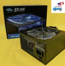 New SHARK 750W 80+ Silent Blue LED Fan Dual PCIe Gaming PC ATX 12V Power Supply picture