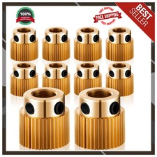 Mudder 10 Pcs Ender 3 Extruder Gear, 40 Teeth Brass Extruder Wheel picture
