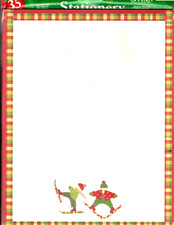 Merry Christmas Snow Ski Skier Skis Skiing Computer Letter Paper - 35 Sheets picture
