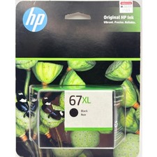 HP 67XL Black High Yield Original Ink Cartridge 3YM57AN Sealed (Exp July 2024) picture
