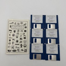 LogoLibrary 1.0 Commodore Amiga 6 Disk Logos Symbols Graphics Set Booklet Tested picture