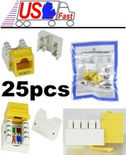 Lot25pcs/pack Cat5e RJ45 Keystone Network 10/100/1000 Jack/Port 110Punch {YELLOW picture