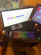 iBuyPower Gaming Desktop Tower PC Black RGB Lighting w/ RGB Keyboard, Headset picture