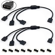 1-to-3 ARGB Splitter Cable, ARGB Cable, 5V 3 Pin Addressable RGB Splitter Extens picture