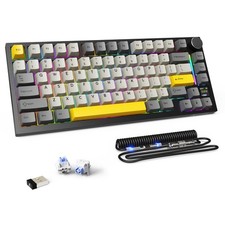 MAMBASNAKE X820 Ultra Wireless Mechanical Keyboard Gray Shark Switch picture