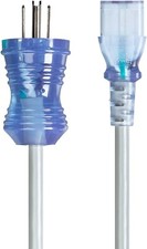 Monoprice Hospital-Grade Audiophr Power Cable/Cord - 6 Feet - Gray | Clear Plugs picture