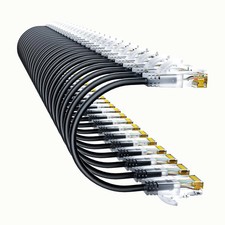 24 Pack 0.5Ft Cat6a Patch Cables Slim Flexible Ethernet Cable 10G 550MHZ picture
