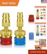 Lightweight Brass R1234YF to R134A Quick Connect Adapter - Perfect for DIY picture