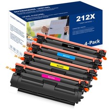 [WITH CHIP]4PK W2120X 212X Toner Compatible With HP Color LaserJet M554dn M555dn picture