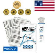 Durable Electric Panel Wire Labels - Vinyl-Coated, High-Tack Adhesive, 10 Pages picture