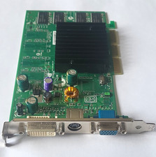 NVIDIA AGP Graphics Card DVI VGA S-Video Multiple Monitor Support Heatsink picture