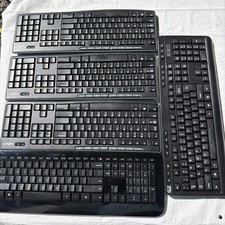 Lot of 5 Wireless Keyboards Logitech K270 x3 Microsoft 850 Adesso No Receivers picture