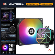 120mm AIO Liquid CPU Cooler, PWM Fans, S-FDB Bearings, AMD/Intel Compatible, 120 picture