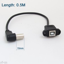 5pcs 50cm Printer Scanner Extension B Cable Right Angle Male to Female Screw picture