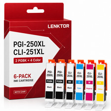 PGI-250XL CLI-251XL 6PK Ink Cartridge Set for MG5520 MG7520 MX922 IP8720 IX6820 picture