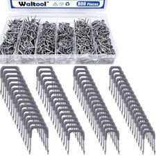 800 PCS Carbon Steel Insulated U Staple Nail Set Fits 0.56/0.44/0.41/0.36 In picture