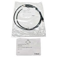 Geiger 72001208 RJ-45 S/FTP Patch Cable AWG26 Cat.6A Tyco Amp 1.5m Black NEW picture