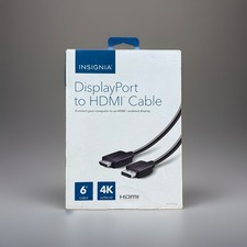 Insignia NS-PDD6502 6ft DisplayPort to HDMI Cable Black 4K Ultra HD picture