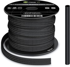 100ft 1/4 Inch Pet Expandable Cable Management Sleeve Wire Loom Cord Cover picture