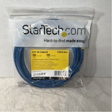 Startech N6PATCH5BL10PK 5FT BLUE 10 PACK CAT6 CABLE SNAGLESS RJ45 UTP PATCH CABL picture