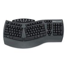Fellowes Microban Split Design Wired Keyboard - Dark Gray picture