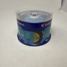 50 pack VERBATIM 52X CD-R Digital Vinyl 700MB Media Disc Spindle 94587  picture