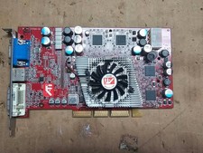 ATI Radeon 9800 Pro 128MB AGP GPU Video Gaming Card Works Needs Replacement Fan picture